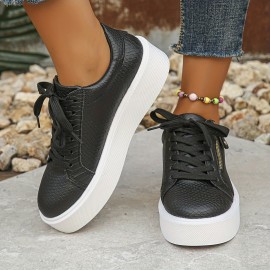 [Argyle Fashion Sneakers] Low Top Argyle Sneakers - Women's Casual Running Shoes - Lace-Up, Side Zipper, Rubber Sole