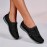 Women's Slip-On Shoes - Easy Slip Closure, Lightweight Cushioned TPR Sole - Black Casual Everyday & Formal Shoes - All-Purpose Walking, Running, Office Footwear - Breathable Summer Sneakers, Sleek Slipon, Flexible Comfort, Minimalist Design, Durable Construction, Lifestyle