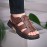 Men'S Genuine Faux Leather Sandals - Non-Slip Comfortable Beach Shoes with Adjustable Straps, Breathable Open-Toe Design for Summer Vacation & Casual Wear, Summer Footwear, Stylish Slipon, Durable Footwear