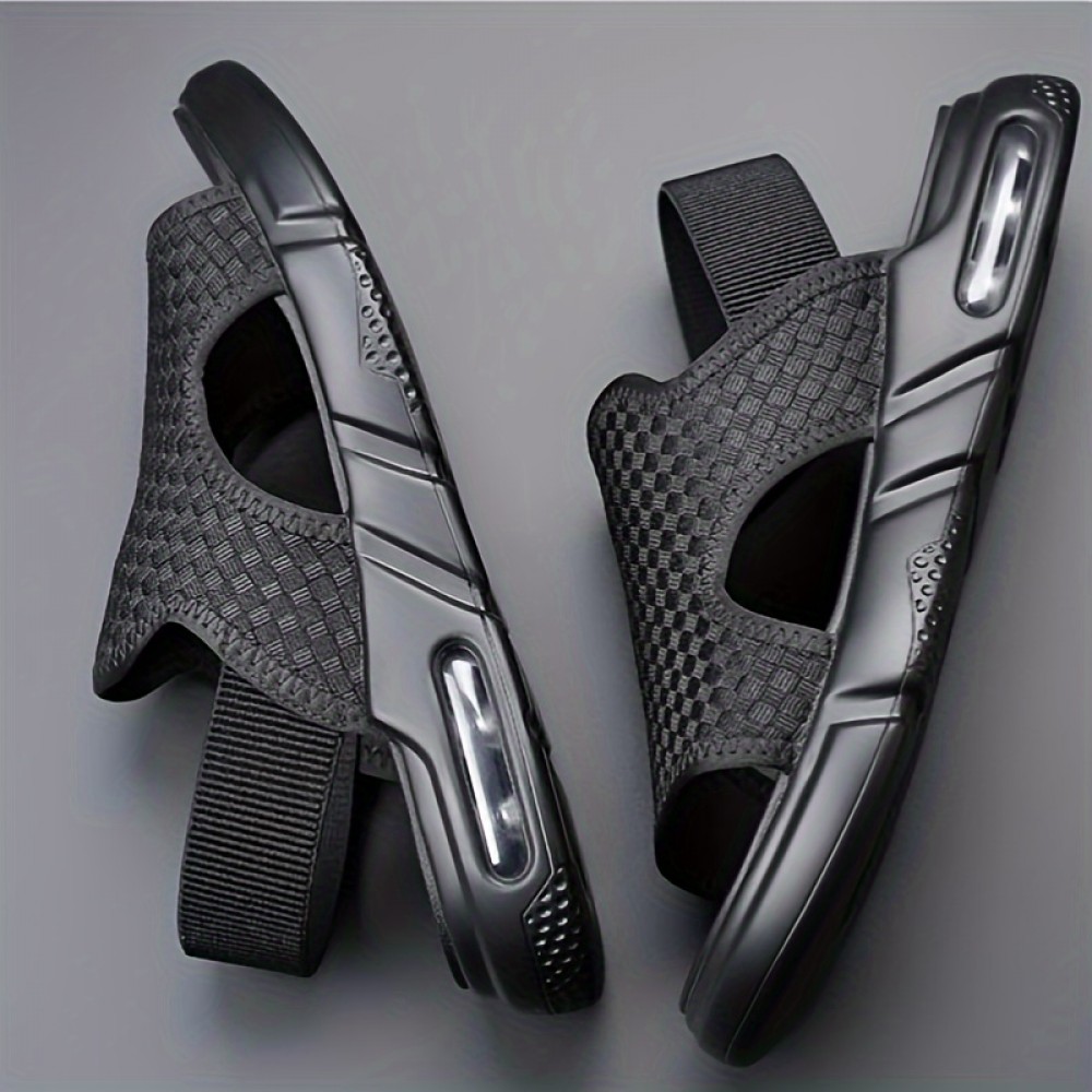 Comfy Air Cushion Sandals - Men's Breathable Walking Shoes with Non-Slip Rubber Sole, Durable and Comfortable Footwear for Outdoor Activities - Perfect for Summer Travel and Beach Trips