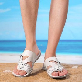 Men'S Beach Sandals Comfortable Breathable Summer Flip-Flops - 11 Sizes Available for Stylish Outfits - Lightweight Faux Upper & Durable Sole for Casual Vacation, Poolside, and Outdoor Activities, Beach Shoes