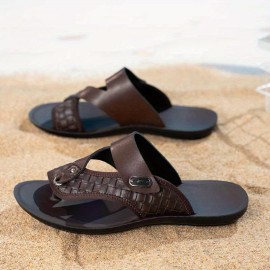 Men'S Beach Sandals Comfortable Breathable Summer Flip-Flops - 11 Sizes Available for Stylish Outfits - Lightweight Faux Upper & Durable Sole for Casual Vacation, Poolside, and Outdoor Activities, Beach Shoes