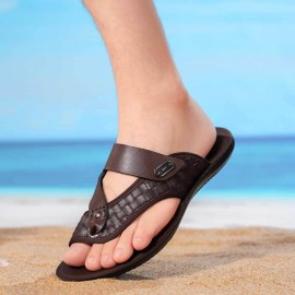 Men'S Beach Sandals Comfortable Breathable Summer Flip-Flops - 11 Sizes Available for Stylish Outfits - Lightweight Faux Upper & Durable Sole for Casual Vacation, Poolside, and Outdoor Activities, Beach Shoes