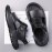 Men's Black -like with Adjustable Strap & Buckle - Non-Slip Rubber Sole, PU Cushioned Insole - Slip-On/Clip-On Beach Shoes for Summer, Casual, Pool, Boat - Lightweight Comfortable Dress (No Laces)