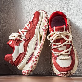 Four Seasons New Men's Low-Top Thick Sole Minimalist Fashionable Versatile Breathable Mesh Casual Sneakers, Outdoor Walking, Style, Sleek Style, Fashionable Shoes, Durable Material, Comfortable Fit, Round Toe, Laceup Sneakers, College Students, Urban Style