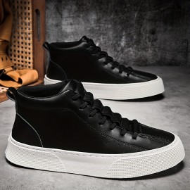 Men's Durable Ankle Boots - Comfortable, Non-Slip Grip with Lace-Up Soft Sole for Outdoor & Casual Attire