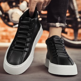 Men's Durable Ankle Boots - Comfortable, Non-Slip Grip with Lace-Up Soft Sole for Outdoor & Casual Attire