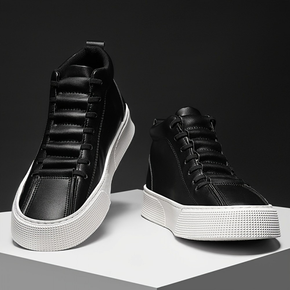 Men's Durable Ankle Boots - Comfortable, Non-Slip Grip with Lace-Up Soft Sole for Outdoor & Casual Attire