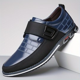 Men's Casual Business Shoes, Ultra-Thin Synthetic Upper, Rubber Sole, Closure, Round Toe - Suitable for All Seasons