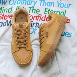 Women's Low-Top Sneakers - Beige/, Thick Platform Sole, Cushioned Rubber Insole - Everyday Casual Shoes for Women - All-Season Comfortable Walking Shoes, Round Toe, Durable Construction, Streetwear Lovers