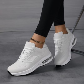 Women'S Lightweight Air Cushion Running Shoes - Breathable PU Upper, MD Sole & Fabric Lining, Low-Top Lace-Up Design for Gym, Hiking, Travel - All-Season Comfort & Support, Gym Shoes, Hiking Footwear, Sleek Sporty Look, Cushioned Comfort, Casual Sportswear, Durable Construction, Fitness Enthusiasts