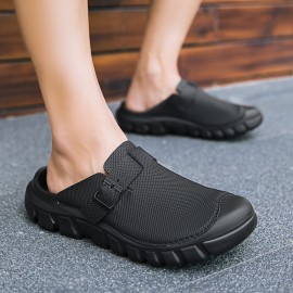 Men's Outdoor Slip-On Sandals - Breathable Casual Shoes with Adjustable Straps & MD Sole for Hiking, Summer Walking, Daily Wear - Lightweight Comfortable Design, Sandals for Wide Feet, Sporty Shoe, Microfiber Construction